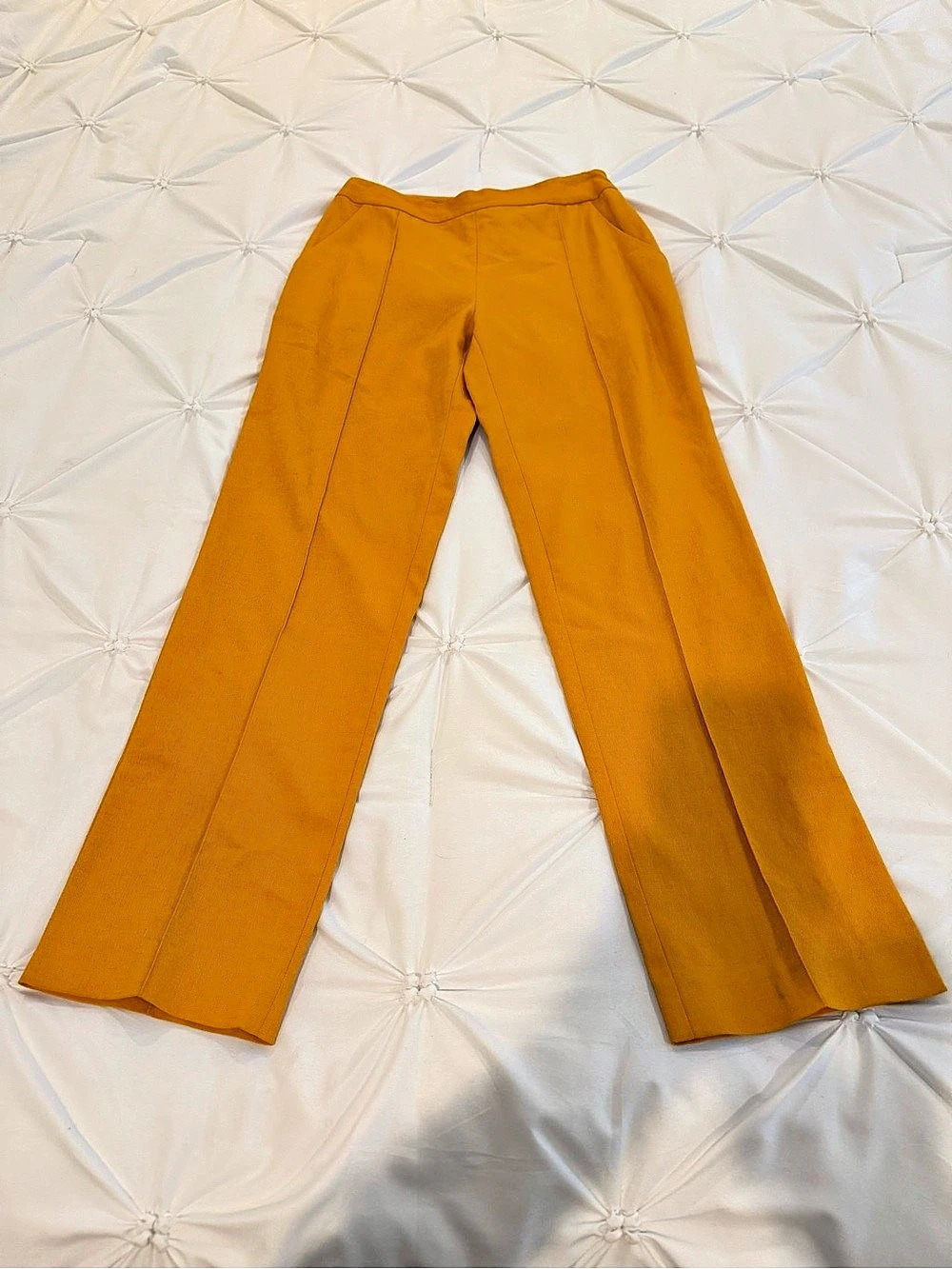 Rosie Assouline Mustard Flare Leg Pants Sz 4